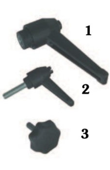 Handgriff für Schleifbandjustierung